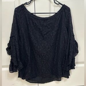 Chic Black Lace Blouse